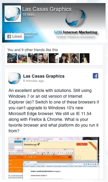 Excellent Post on Upgrading Your Web Browser